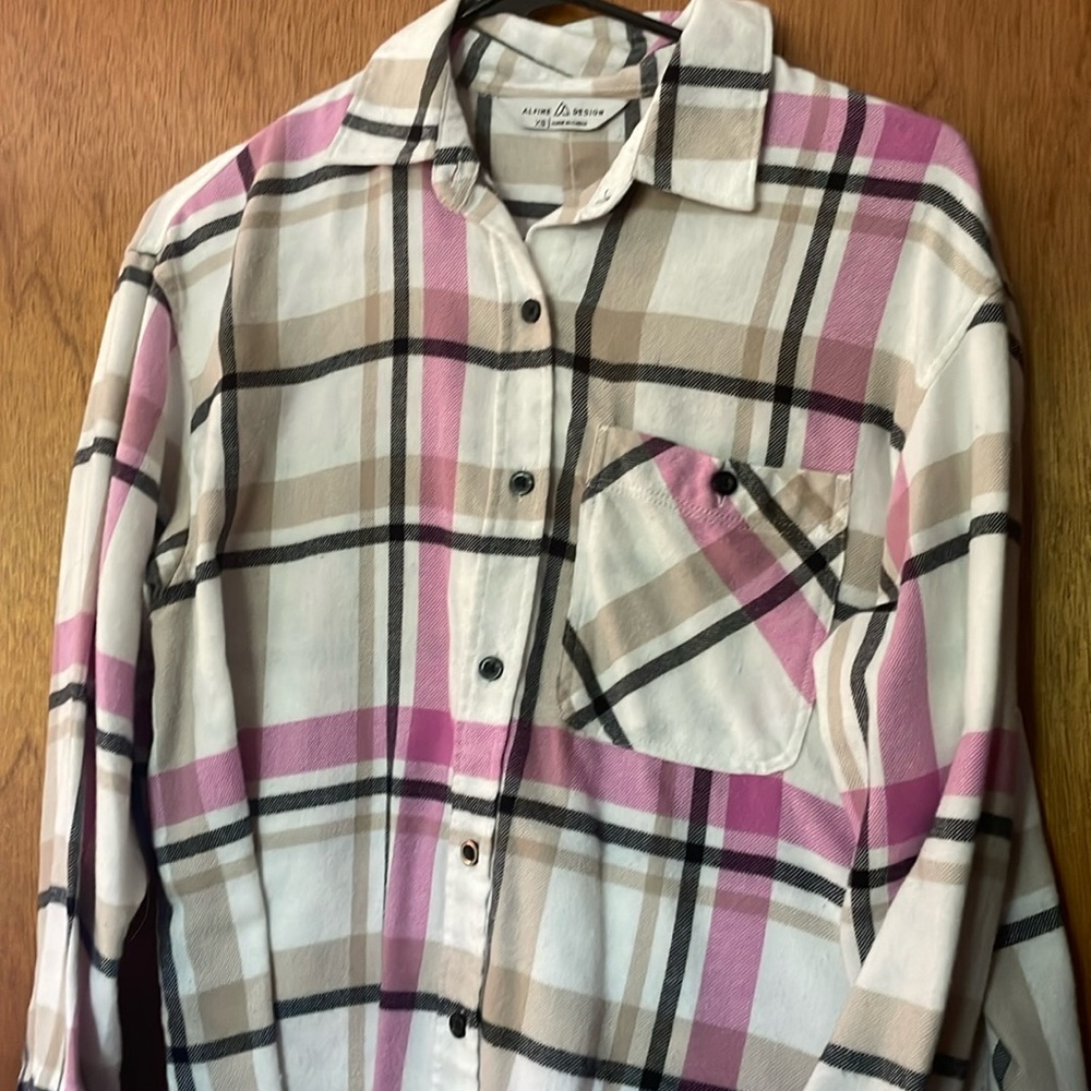 pink plaid flannel